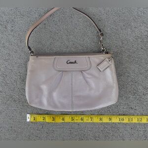 Large Purple Canvas Coach Wristlet